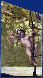 欧洲12-19世纪油画三_CARRACCI, Annibale - Putto gathering Grapes